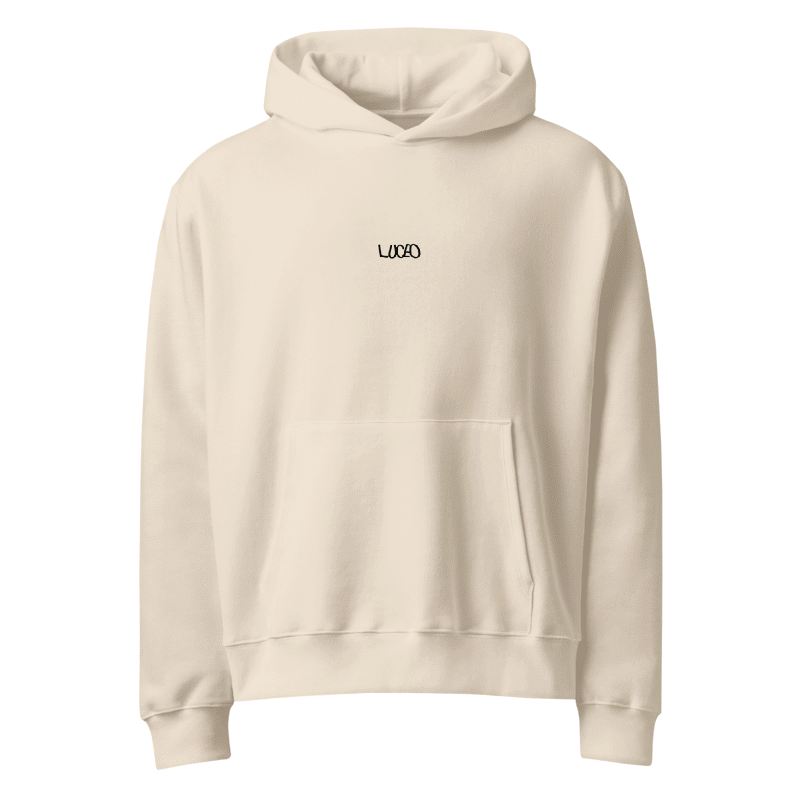 Front of the Dust LUCEO Kids Hoodie with a small black wordmark